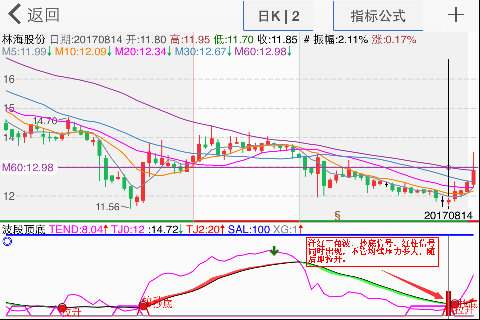 盯盘波段顶底【副图 选股 预警】