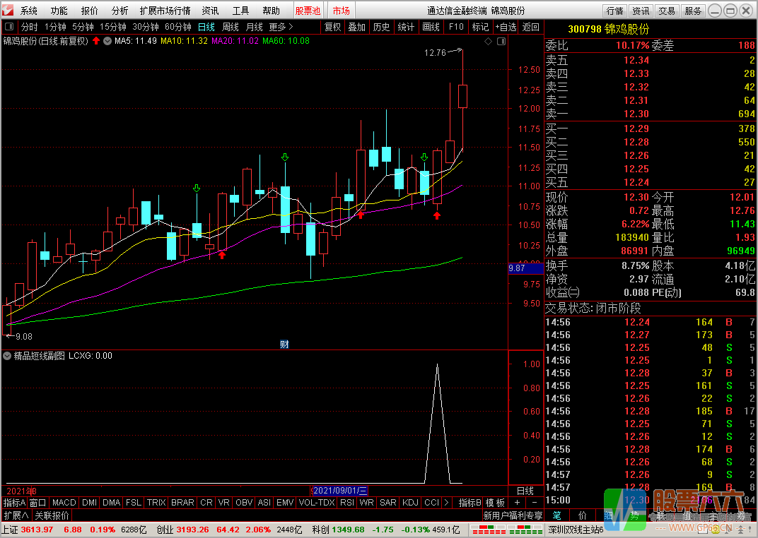 精品短线王一阳穿3线【副图选股 可做预警