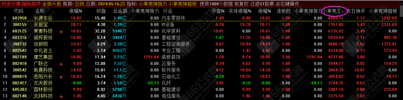 小草竞神接力排序 +升级版 附赠小草超短模式体系17节视频课与手机版分时主副图